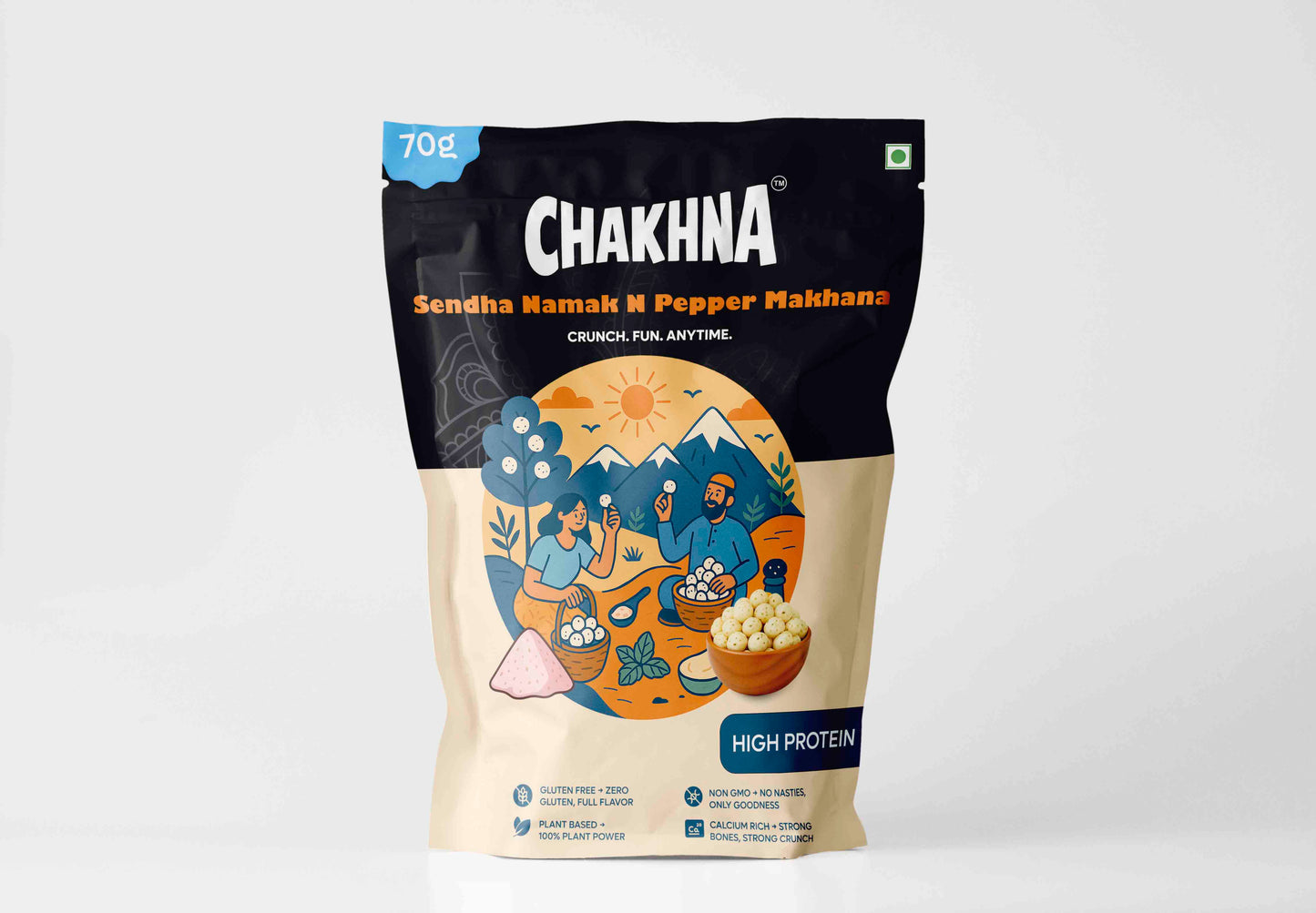 Sendha Namak N Pepper Makhana (Vrat Special)